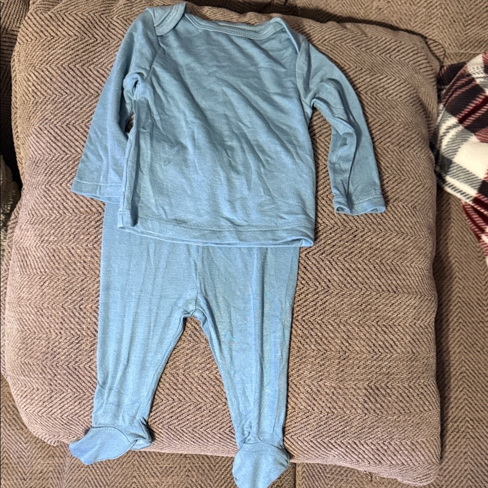Cloud Island Soft Blue Baby Pajama Set